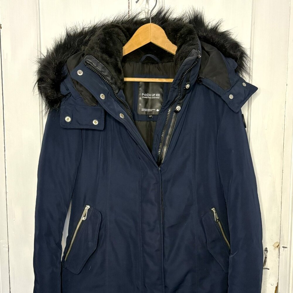 Noize Kristel Mid Length Parka, Navy Blue, US S